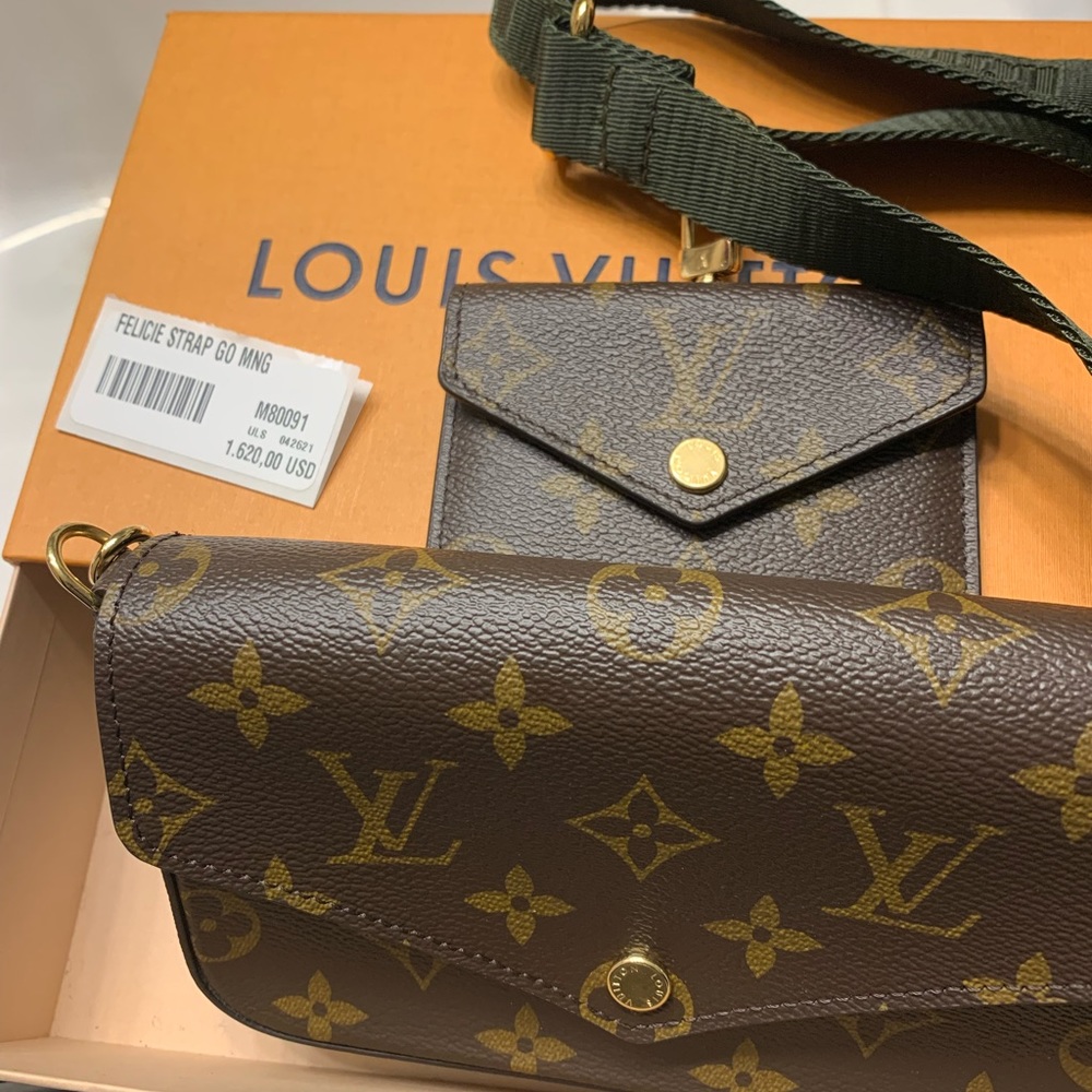 Louis Vuitton crossbody brown with green strap - Picture 7 of 7